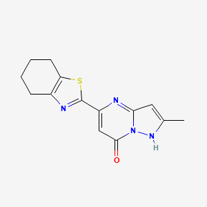 2-methyl-5-(4,5,6,7-tetrahydro-1,3-benzothiazol-2-yl)pyrazolo[1,5-a]pyrimidin-7(4H)-one