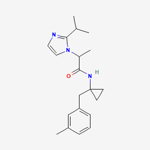 molecular formula C20H27N3O B3899190 2-(2-isopropyl-1H-imidazol-1-yl)-N-[1-(3-methylbenzyl)cyclopropyl]propanamide 