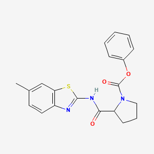 phenyl 2-{[(6-methyl-1,3-benzothiazol-2-yl)amino]carbonyl}-1-pyrrolidinecarboxylate