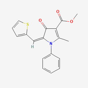 methyl 2-methyl-4-oxo-1-phenyl-5-(2-thienylmethylene)-4,5-dihydro-1H-pyrrole-3-carboxylate