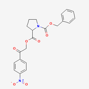 molecular formula C21H20N2O7 B3899265 1-benzyl 2-[2-(4-nitrophenyl)-2-oxoethyl] 1,2-pyrrolidinedicarboxylate 