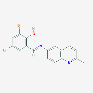 2,4-Dibromo-6-{[(2-methyl-6-quinolinyl)imino]methyl}phenol