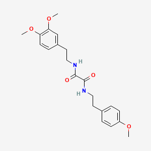 molecular formula C21H26N2O5 B3899286 N'-[2-(3,4-dimethoxyphenyl)ethyl]-N-[2-(4-methoxyphenyl)ethyl]oxamide 