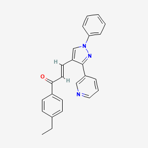 1-(4-ethylphenyl)-3-[1-phenyl-3-(3-pyridinyl)-1H-pyrazol-4-yl]-2-propen-1-one