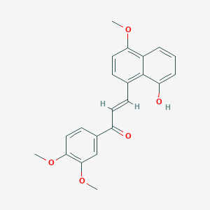 molecular formula C22H20O5 B3899332 1-(3,4-dimethoxyphenyl)-3-(8-hydroxy-4-methoxy-1-naphthyl)-2-propen-1-one 