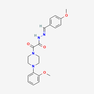 molecular formula C21H24N4O4 B3899344 N'-(4-methoxybenzylidene)-2-[4-(2-methoxyphenyl)-1-piperazinyl]-2-oxoacetohydrazide 