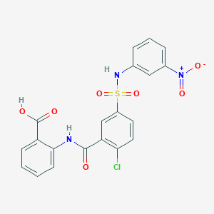 2-[(2-chloro-5-{[(3-nitrophenyl)amino]sulfonyl}benzoyl)amino]benzoic acid