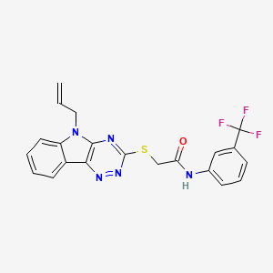 2-[(5-allyl-5H-[1,2,4]triazino[5,6-b]indol-3-yl)thio]-N-[3-(trifluoromethyl)phenyl]acetamide