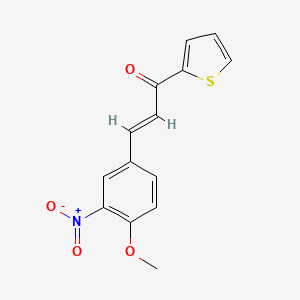 molecular formula C14H11NO4S B3899409 (E)-3-(4-methoxy-3-nitrophenyl)-1-thiophen-2-ylprop-2-en-1-one 