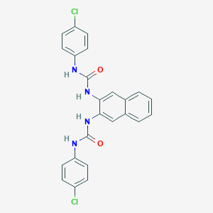 molecular formula C24H18Cl2N4O2 B389941 N-(3-{[(4-chloroanilino)carbonyl]amino}-2-naphthyl)-N'-(4-chlorophenyl)urea 