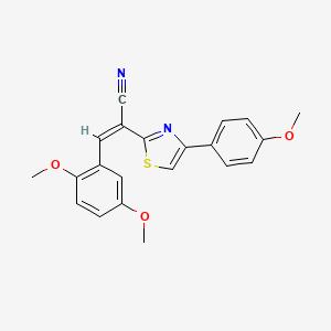 3-(2,5-dimethoxyphenyl)-2-[4-(4-methoxyphenyl)-1,3-thiazol-2-yl]acrylonitrile