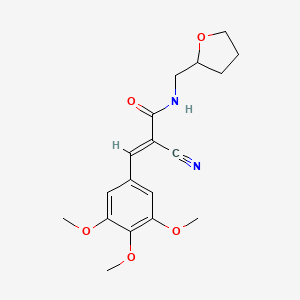 2-cyano-N-(tetrahydro-2-furanylmethyl)-3-(3,4,5-trimethoxyphenyl)acrylamide