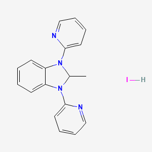 molecular formula C18H17IN4 B3899436 2-methyl-1,3-di-2-pyridinyl-2,3-dihydro-1H-benzimidazole hydroiodide 