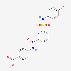 4-[[3-[(4-Fluorophenyl)sulfamoyl]benzoyl]amino]benzoic acid