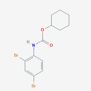 molecular formula C13H15Br2NO2 B389945 Cyclohexyl 2,4-dibromophenylcarbamate 