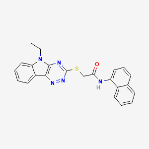 molecular formula C23H19N5OS B3899451 2-({5-ETHYL-5H-[1,2,4]TRIAZINO[5,6-B]INDOL-3-YL}SULFANYL)-N-(NAPHTHALEN-1-YL)ACETAMIDE 