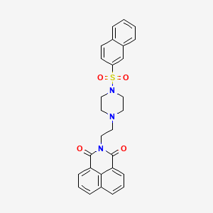 2-(2-(4-(naphthalen-2-ylsulfonyl)piperazin-1-yl)ethyl)-1H-benzo[de]isoquinoline-1,3(2H)-dione