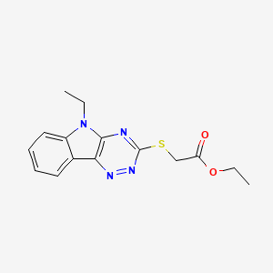 molecular formula C15H16N4O2S B3899498 ethyl [(5-ethyl-5H-[1,2,4]triazino[5,6-b]indol-3-yl)thio]acetate 