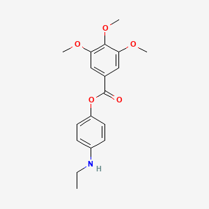 molecular formula C18H21NO5 B3899519 4-(ethylamino)phenyl 3,4,5-trimethoxybenzoate 