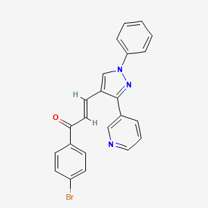 1-(4-bromophenyl)-3-[1-phenyl-3-(3-pyridinyl)-1H-pyrazol-4-yl]-2-propen-1-one