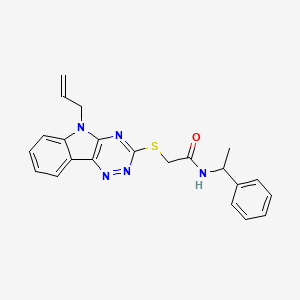 2-[(5-allyl-5H-[1,2,4]triazino[5,6-b]indol-3-yl)thio]-N-(1-phenylethyl)acetamide