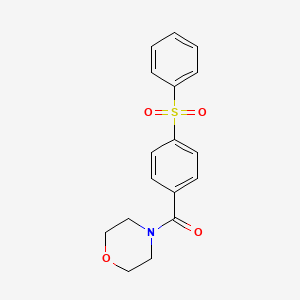 molecular formula C17H17NO4S B3899545 4-[4-(phenylsulfonyl)benzoyl]morpholine 