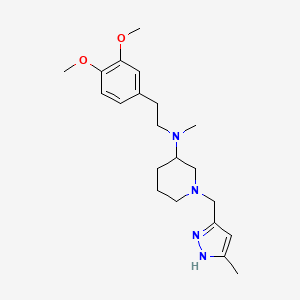 N-[2-(3,4-dimethoxyphenyl)ethyl]-N-methyl-1-[(5-methyl-1H-pyrazol-3-yl)methyl]piperidin-3-amine