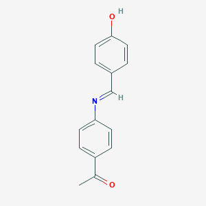 molecular formula C15H13NO2 B389957 1-{4-[(4-Hydroxybenzylidene)amino]phenyl}ethanone 