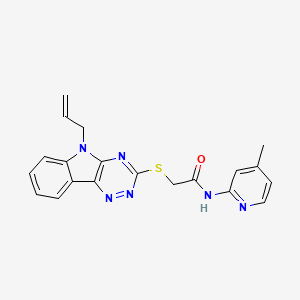 2-[(5-allyl-5H-[1,2,4]triazino[5,6-b]indol-3-yl)thio]-N-(4-methyl-2-pyridinyl)acetamide