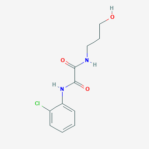 molecular formula C11H13ClN2O3 B3899589 N-(2-chlorophenyl)-N'-(3-hydroxypropyl)ethanediamide 