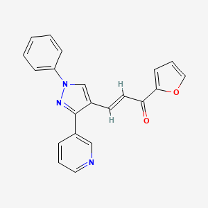 1-(2-furyl)-3-[1-phenyl-3-(3-pyridinyl)-1H-pyrazol-4-yl]-2-propen-1-one