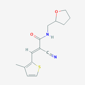 2-cyano-3-(3-methyl-2-thienyl)-N-(tetrahydro-2-furanylmethyl)acrylamide