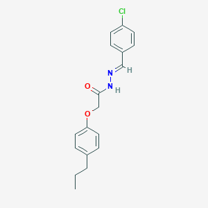 molecular formula C18H19ClN2O2 B389964 N'-(4-chlorobenzylidene)-2-(4-propylphenoxy)acetohydrazide 