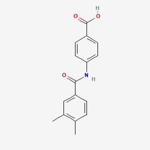 molecular formula C16H15NO3 B3899644 4-[(3,4-dimethylbenzoyl)amino]benzoic acid 