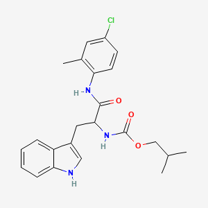 molecular formula C23H26ClN3O3 B3899655 N-(4-chloro-2-methylphenyl)-N-(isobutoxycarbonyl)tryptophanamide 