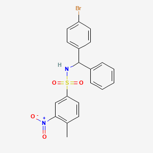 N-[(4-bromophenyl)(phenyl)methyl]-4-methyl-3-nitrobenzenesulfonamide