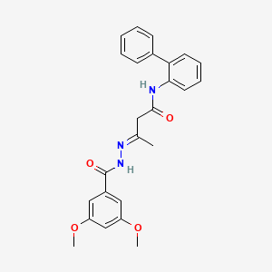 N-2-biphenylyl-3-[(3,5-dimethoxybenzoyl)hydrazono]butanamide