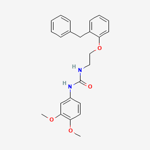 molecular formula C24H26N2O4 B3899694 N-[2-(2-benzylphenoxy)ethyl]-N'-(3,4-dimethoxyphenyl)urea 