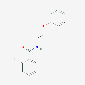 molecular formula C16H16FNO2 B3899699 2-fluoro-N-[2-(2-methylphenoxy)ethyl]benzamide 