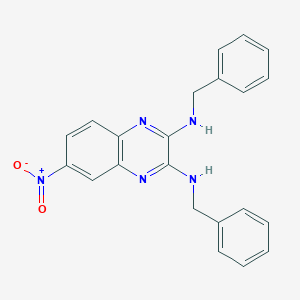 molecular formula C22H19N5O2 B389970 2-N,3-N-dibenzyl-6-nitroquinoxaline-2,3-diamine 