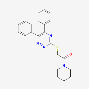 3-((2-Oxo-2-(1-piperidinyl)ethyl)thio)-5,6-diphenyl-1,2,4-triazine