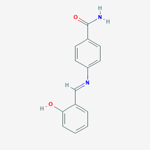 molecular formula C14H12N2O2 B389971 4-[(2-Hydroxybenzylidene)amino]benzamide 