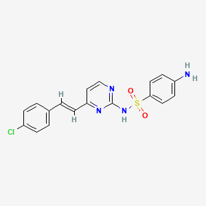 molecular formula C18H15ClN4O2S B3899714 4-amino-N-{4-[2-(4-chlorophenyl)vinyl]-2-pyrimidinyl}benzenesulfonamide 