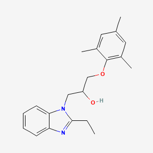 1-(2-Ethylbenzimidazol-1-yl)-3-(2,4,6-trimethylphenoxy)propan-2-ol