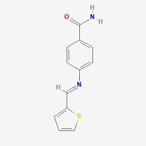 molecular formula C12H10N2OS B389974 4-[(2-Thienylmethylene)amino]benzamide 