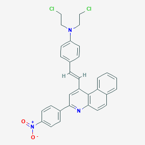 1-(2-{4-[Bis(2-chloroethyl)amino]phenyl}vinyl)-3-{4-nitrophenyl}benzo[f]quinoline