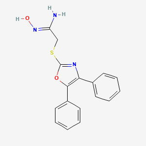 2-[(4,5-diphenyl-1,3-oxazol-2-yl)thio]-N'-hydroxyethanimidamide