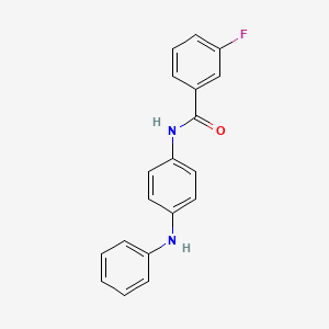 N-(4-anilinophenyl)-3-fluorobenzamide