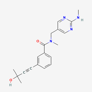 3-(3-hydroxy-3-methylbut-1-yn-1-yl)-N-methyl-N-{[2-(methylamino)pyrimidin-5-yl]methyl}benzamide