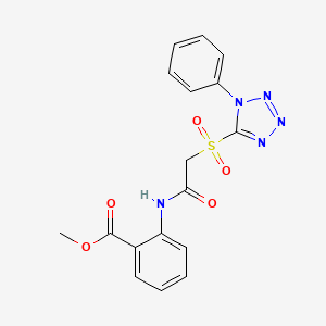 methyl 2-({[(1-phenyl-1H-tetrazol-5-yl)sulfonyl]acetyl}amino)benzoate